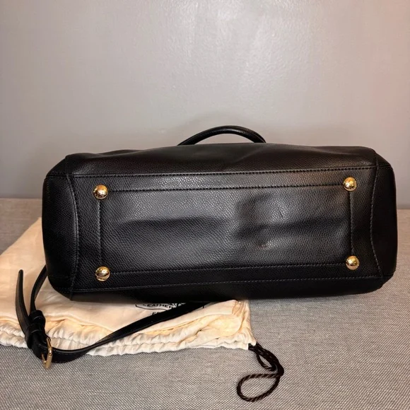 Coach Margot Black Leather Shoulder Bag Purse - Picture 6 of 10